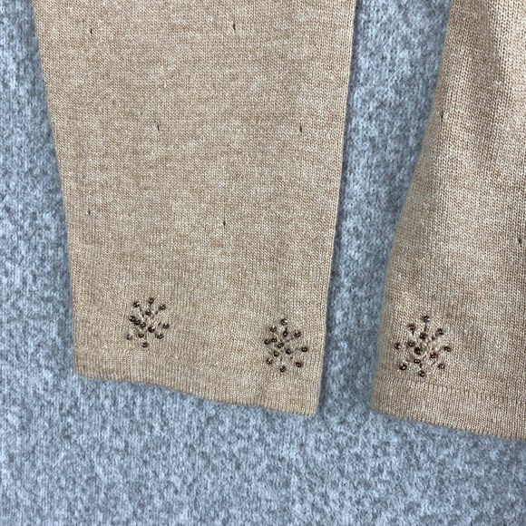 Vintage Eagle’s Eye angora cardigan with beading spun silk wool pointelle - Picture 4 of 10